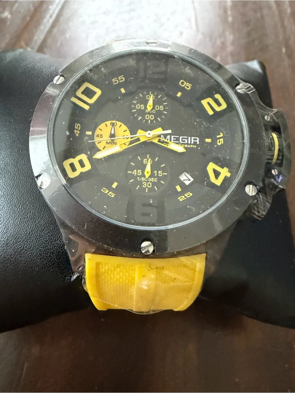 MEGIR Bold Sport Chronograph Watch in Yellow & Black